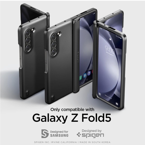 Spigen Black Case for Samsung Galaxy Z Fold 5,Slim Armor Pro - Picture 8 of 13